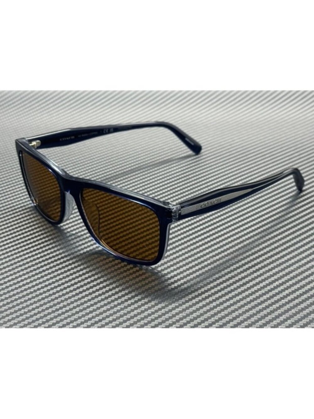 New Coach Men Transparent Dark Blue Sunglasses -17-150